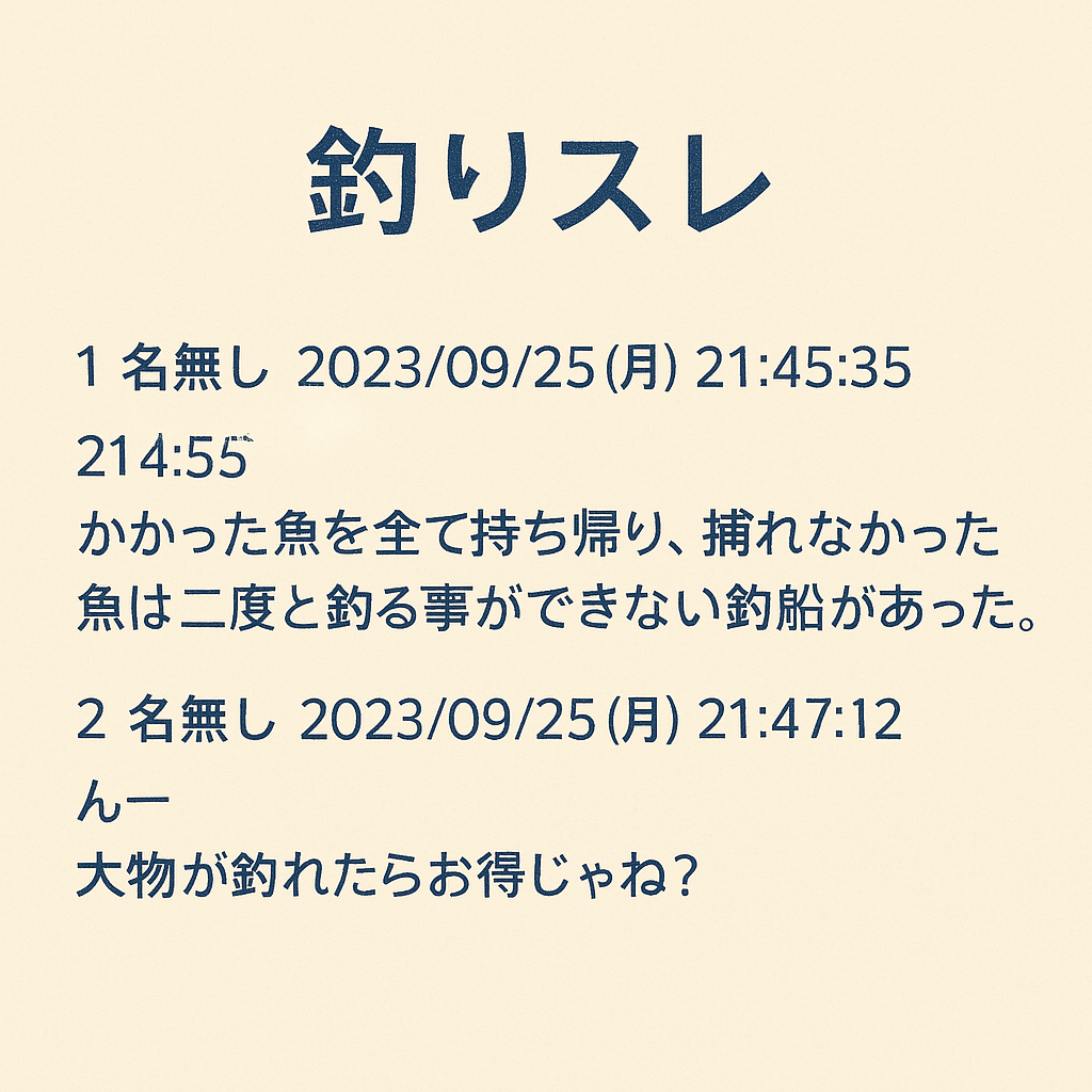 釣りスレTRPG